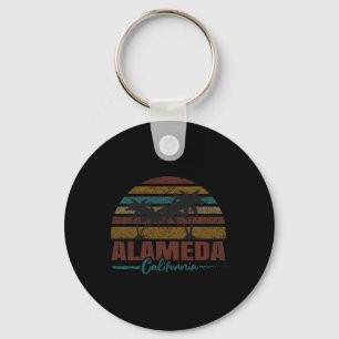 Beach Coastal City Vacation Souvenir Alameda Key Ring