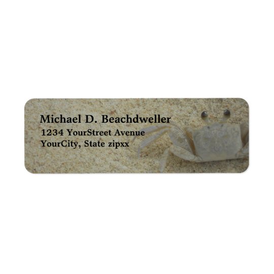 Beach Coastal Crab Return Address Label