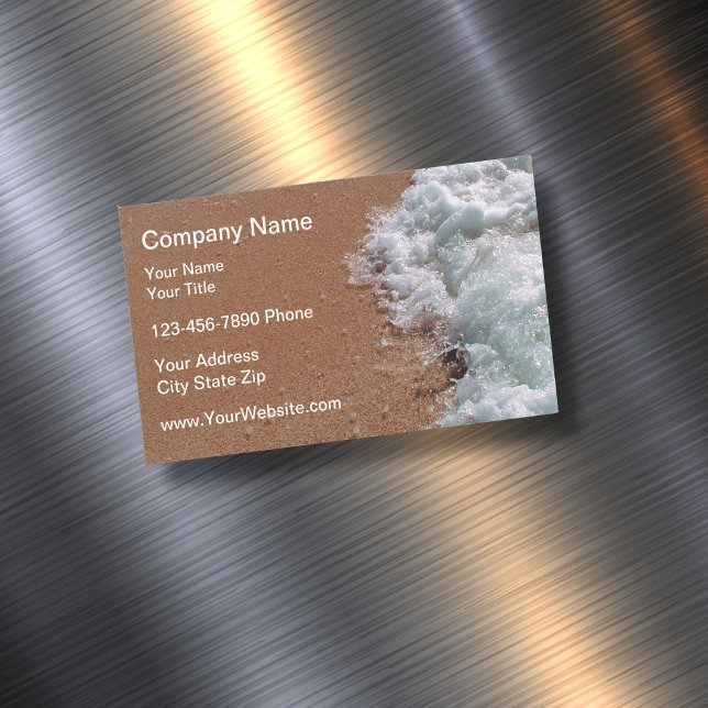 Beach Coastal Magnetic Business Card (Creator Uploaded)