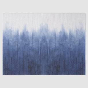 Beach Coastal Modern Blue n White Tie Dye Shibori  Tissue Paper