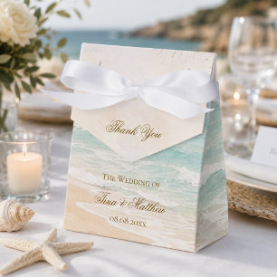 Beach coastal summer wedding favour box
