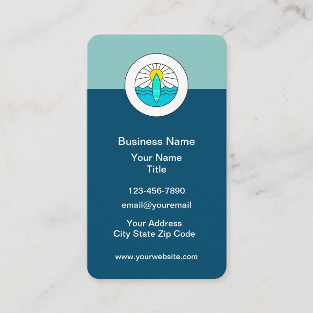 Beach Coastal Surf Theme Business Cards (Front)