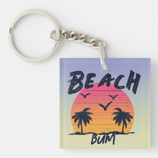 Beach/coastal/tropical/Hawaiian Key Ring (Front)