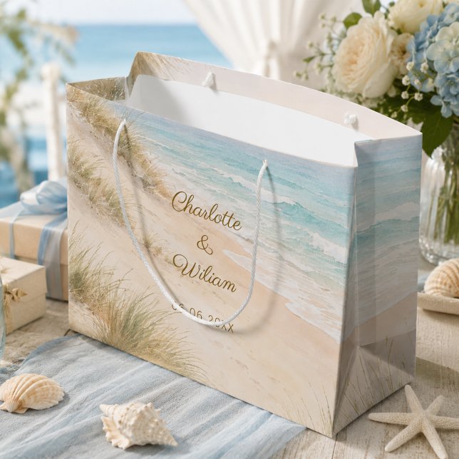 Beach coastal wedding large gift bag (Creator Uploaded)