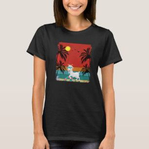 Beach Coconut Tree Retro Graphic Goat Summer T-Shirt
