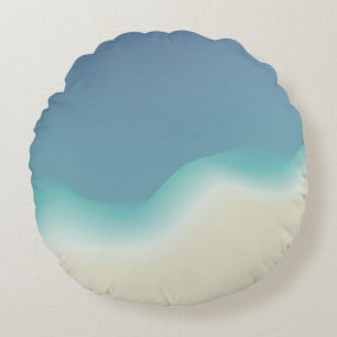Beach Colour Blend Round Throw Pillow