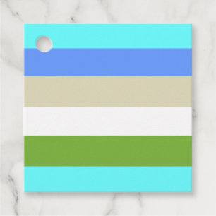Beach Colour Stripes of Sint Maarten Favour Tags