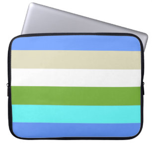 Beach Colour Stripes of Sint Maarten Laptop Sleeve