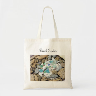 Beach Comber tote bags Sea Glass Driftwood totes