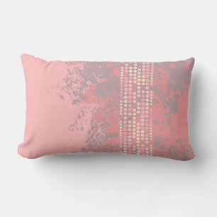 beach coral pink sands dot abstract lumber pillow