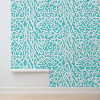 Beach Coral Reef Pattern Nautical Aqua White