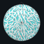 Beach Coral Reef Pattern Nautical White Blue Dartboard<br><div class="desc">This pretty ocean / beach-inspired repeating nautical pattern looks like an intricately-woven coral reef in white on a beachy - blue background. The elegant coral reef pattern is done in a stencil look. The colour of blue is reminiscent of bright, clear tropical seas. This simple, modern design is perfect for...</div>