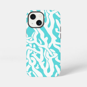 Beach Coral Reef Pattern Nautical White Blue iPhone 13 Mini Case