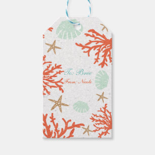 Beach Coral Reef Sea Shell & Starfish Gift Tags