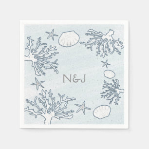 Beach Coral Reef Sea Shell & Starfish Napkins
