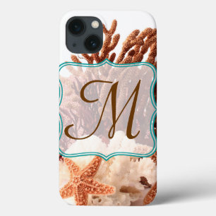 Beach Coral Star Fish Sand Ocea Monogram IPAD Case