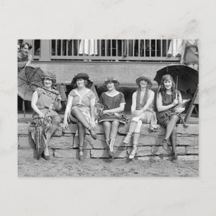 Beach Costume Contest, 1921 Postcard