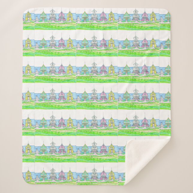 Beach Cottage 2 Sherpa Blanket (Front)