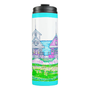 Beach Cottage Bright Thermal Tumbler