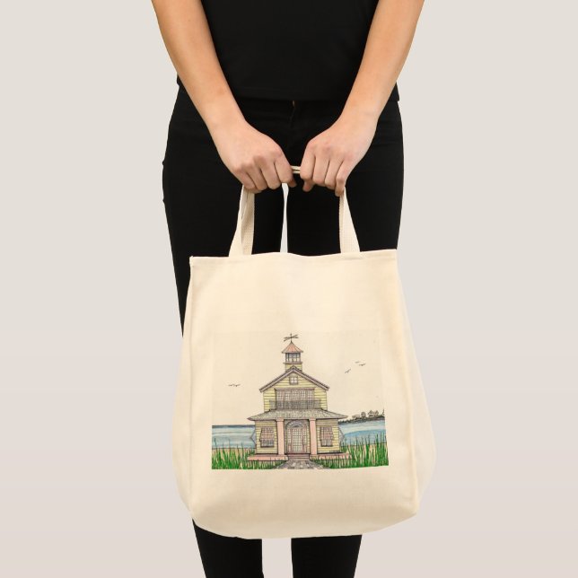 Beach Cottage; Grocery Tote (Front (Product))