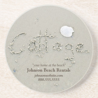 Beach Cottage Sand Writing Coaster