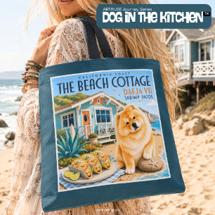 BEACH COTTAGE Shrimp Tacos Art Muse Chow Mug Tote Bag