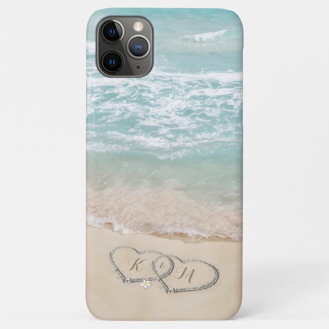 Beach Couples Initials Case-Mate iPhone Case (Back)