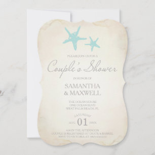 Beach Couple's Shower Invitation - Starfish