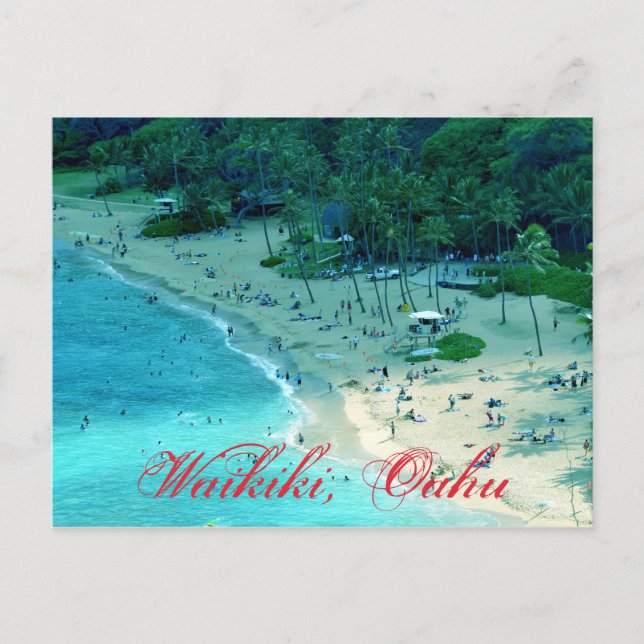 Beach Cove at Waikiki in Oahu Postcard (Front)
