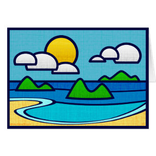 Beach Cove card. Blank inside.