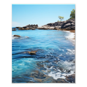 Beach Cove Painting Sea Surges  Photo Print