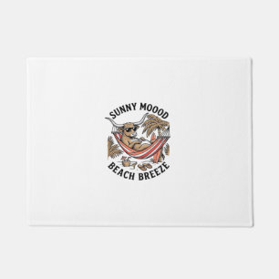 Beach Cow Shirt Vintage Summer Farm Animal Art Doormat
