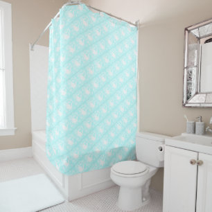 Beach Crab Aqua Shower Curtain