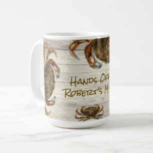 Beach Crabs Hands Off Personalised Mug