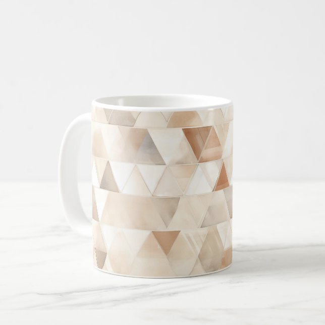 Beach Cream Triangles  Coffee Mug (Front Left)