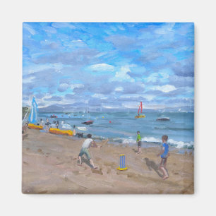 Beach cricket Abersoch 2013 Magnet