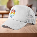 Beach Cruise Family Reunion Matching Retro Trucker Hat<br><div class="desc">Going on a family cruise vacation? Customize these camping retro designs for the whole family by adding your family name or custom text, and year of the adventure. I hope it’s not just about the cool design that caught your eye but the fact you’ll never find it in a department...</div>