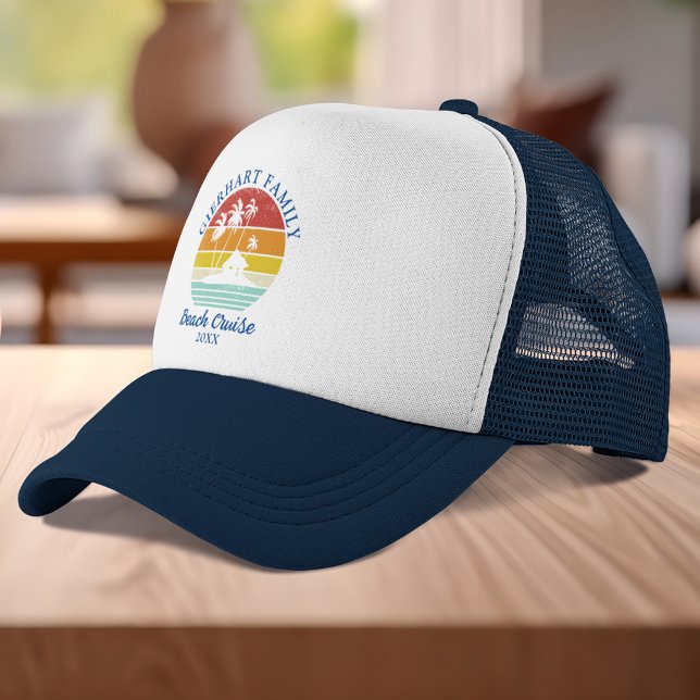 Beach Cruise Family Reunion Retro Matching Trucker Hat (Beach Cruise Family Reunion Retro Matching Trucker Hat)