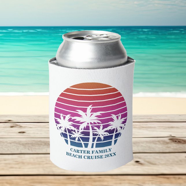Beach Cruise Family Reunion Sunset Vacation Custom Can Cooler (Creator Uploaded)