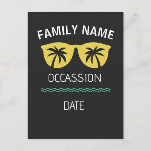 Beach Cruise Holiday Custom  Invitation Postcard