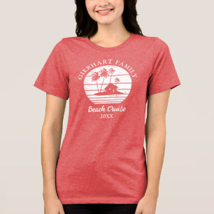 Beach Cruise Reunion Vacation Family Matching Tri-Blend Shirt