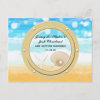 Beach Cruise Ship Port Engagement Save the Date