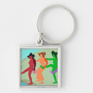 Beach Dance Key Ring