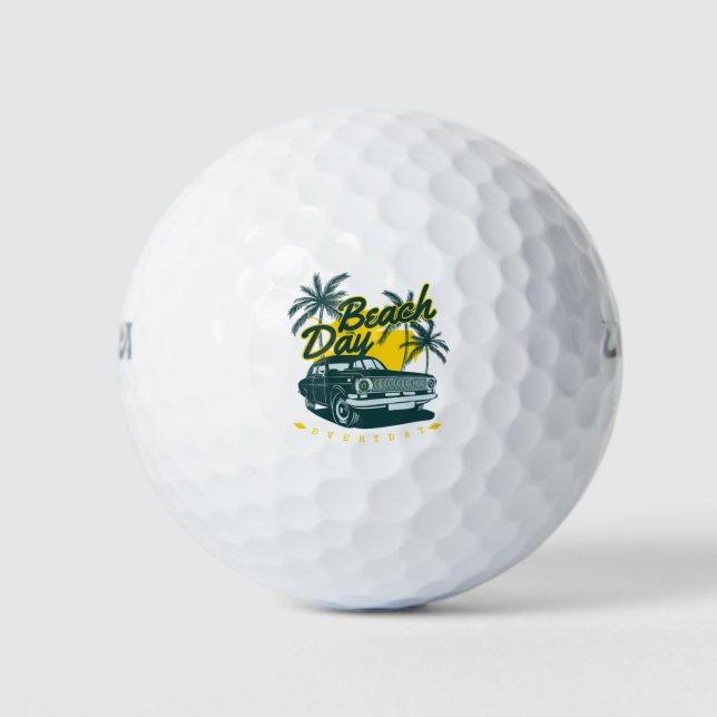 Beach Day Golf Balls (Front)