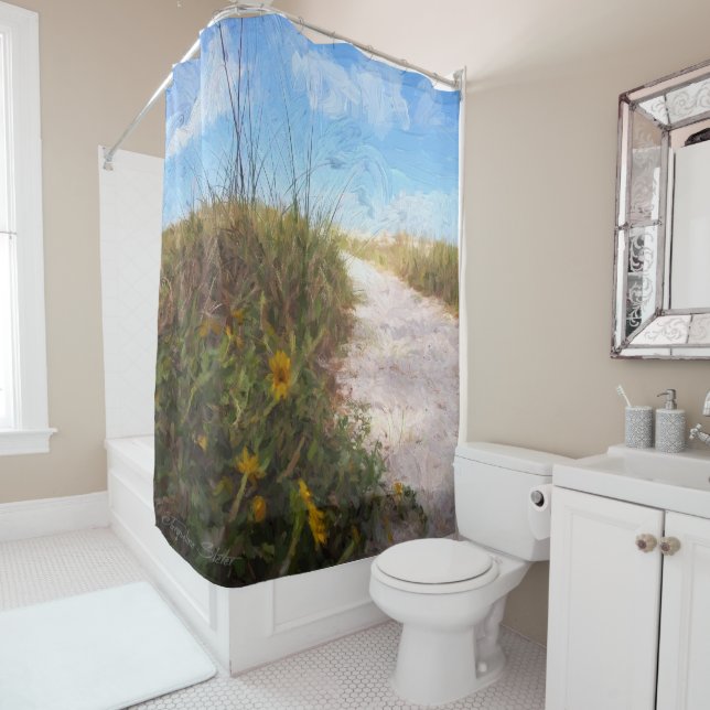 Beach Day Shower Curtain (In Situ)