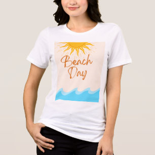 Beach Day T-Shirt Sun Waves Summer Tee
