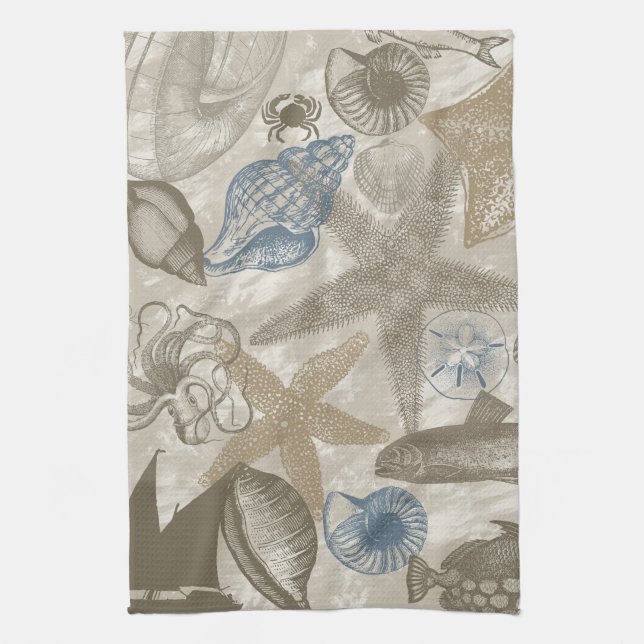 Beach day tea towel (Vertical)