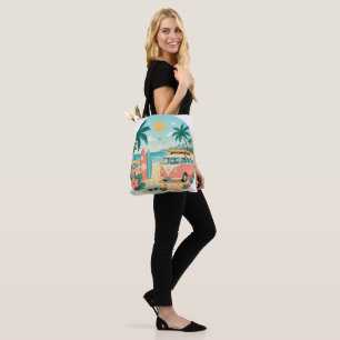 Beach day tote bag