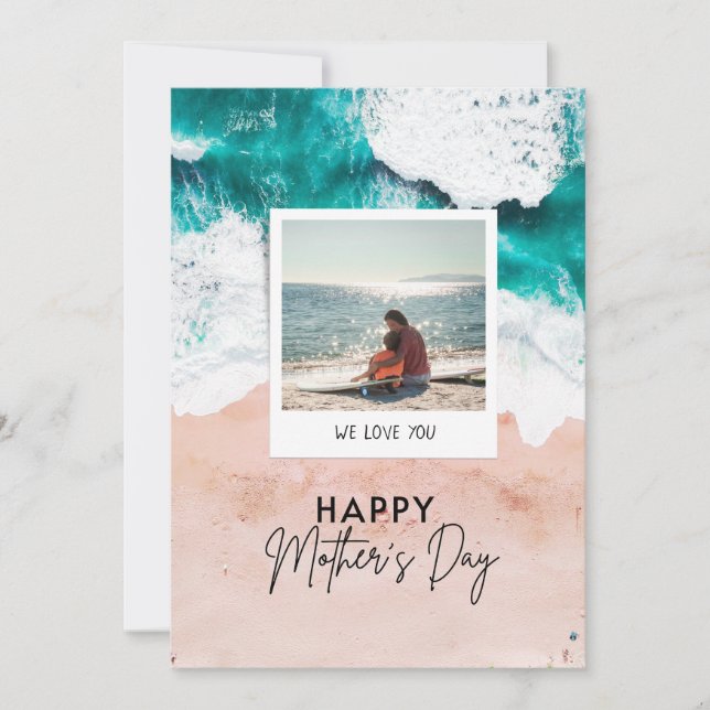 BEACH DAYS ARE BETTER WITH YOU HAPPY MOTHERS DAY HOLIDAY CARD (Front)