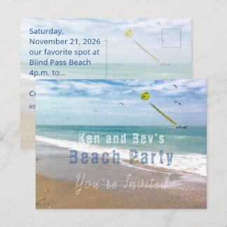 Beach Days Beach Party Invitation Postcard